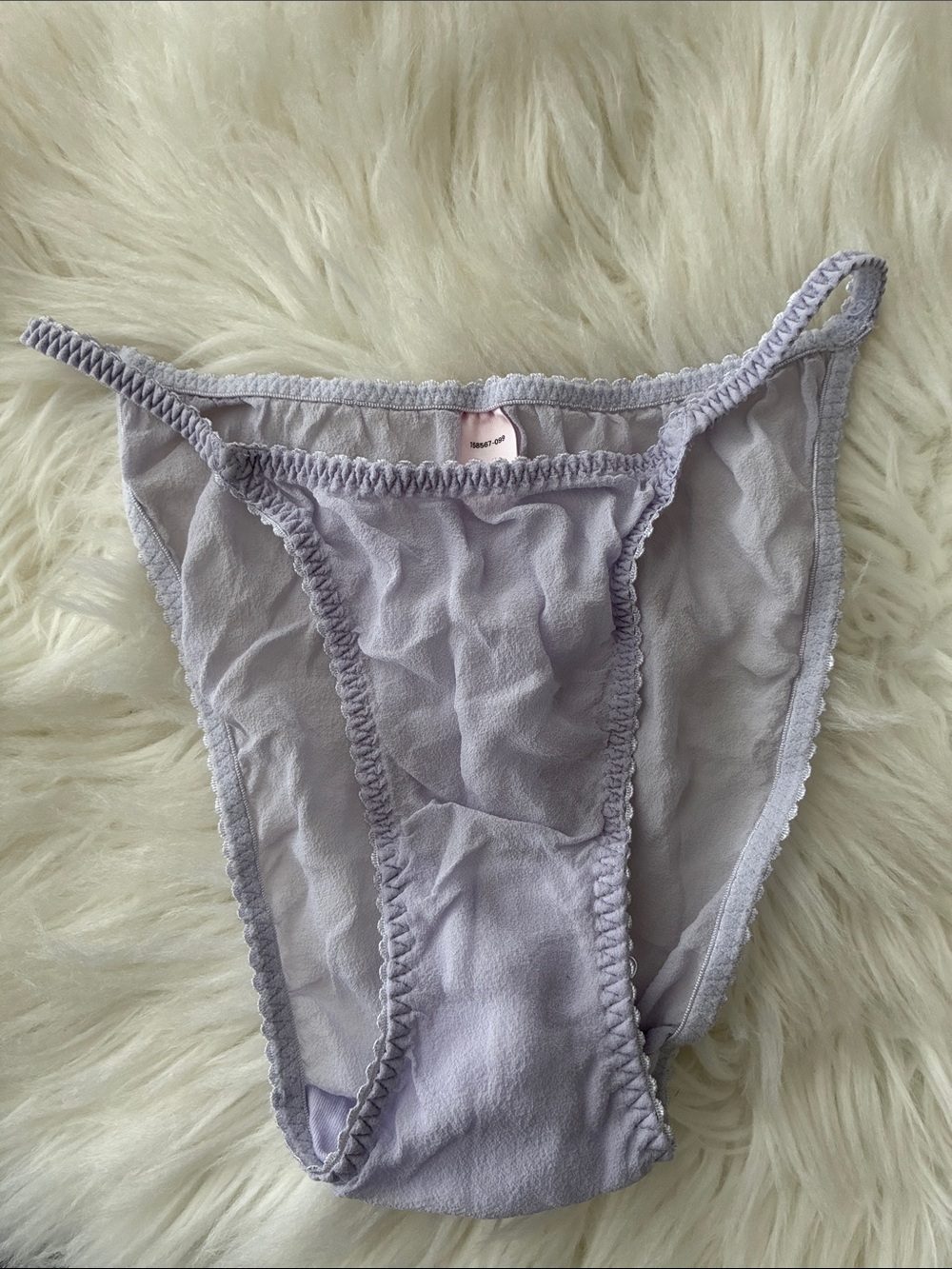 Victoria’s Secret 100% silk lavender string bikini panties